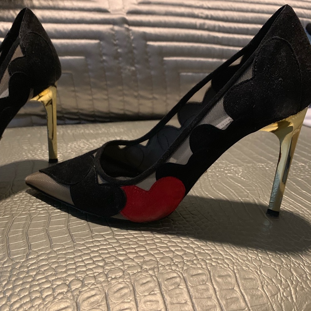 Diane Von Furstenberg heels with hearts